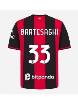 Moški Nogometna dresi replika AC Milan Davide Bartesaghi #33 Domači 2026-27 Kratek rokav Moški Nogometna dresi replika AC Milan Davide Bartesaghi #33 Domači 2026-27 Kratek rokav